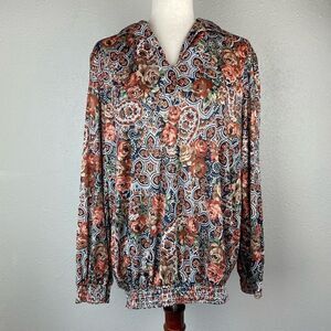 Vintage 70’s/80’s Lady Graff Blouse Top Size 42 (2X) EUC